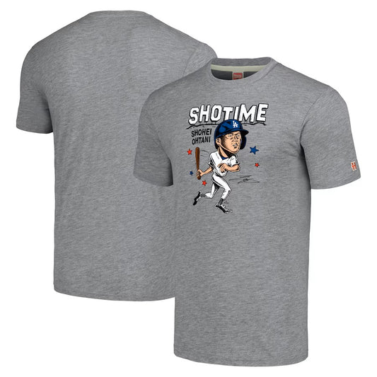 Los Angeles Dodgers Shohei Ohtani Homage Gray Signature T-Shirt